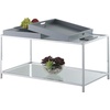 image:imageConvenience Concepts Palm Beach Coffee Table with Removable Trays and Shelf GrayGrey