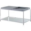 image:imageConvenience Concepts Palm Beach Coffee Table with Removable Trays and Shelf GrayGrey
