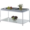 image:imageConvenience Concepts Palm Beach Coffee Table with Removable Trays and Shelf GrayGrey