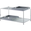 image:imageConvenience Concepts Palm Beach Coffee Table with Removable Trays and Shelf GrayGrey