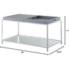 image:imageConvenience Concepts Palm Beach Coffee Table with Removable Trays and Shelf GrayGrey