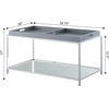 image:imageConvenience Concepts Palm Beach Coffee Table with Removable Trays and Shelf GrayGrey
