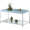 image:imageConvenience Concepts Palm Beach Coffee Table with Removable Trays and Shelf GraySea Foam