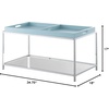 image:imageConvenience Concepts Palm Beach Coffee Table with Removable Trays and Shelf GraySea Foam