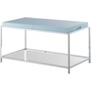 image:imageConvenience Concepts Palm Beach Coffee Table with Removable Trays and Shelf GraySea Foam