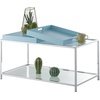 image:imageConvenience Concepts Palm Beach Coffee Table with Removable Trays and Shelf GraySea Foam