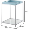 image:imageConvenience Concepts Palm Beach End Table with Removable Trays and Shelf Sea FoamSea Foam