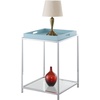 image:imageConvenience Concepts Palm Beach End Table with Removable Trays and Shelf Sea FoamSea Foam