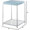 image:imageConvenience Concepts Palm Beach End Table with Removable Trays and Shelf Sea FoamSea Foam