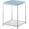 image:imageConvenience Concepts Palm Beach End Table with Removable Trays and Shelf Sea FoamSea Foam