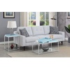 image:imageConvenience Concepts Palm Beach End Table with Removable Trays and Shelf Sea FoamSea Foam