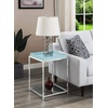 image:imageConvenience Concepts Palm Beach End Table with Removable Trays and Shelf Sea FoamSea Foam