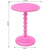 image:imageConvenience Concepts Palm Beach Spindle Table 1775  Traditional Round End Table for Living Room Turned Solid Wood Side Table Classic Display Pedestal Table PinkPink