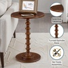 image:imageConvenience Concepts Palm Beach Spindle Table 1775  Traditional Round End Table for Living Room Turned Solid Wood Side Table Classic Display Pedestal Table PinkEspresso