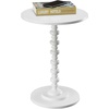 image:imageConvenience Concepts Palm Beach Spindle Table 1775  Traditional Round End Table for Living Room Turned Solid Wood Side Table Classic Display Pedestal Table PinkWhite