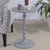 image:imageConvenience Concepts Palm Beach Spindle Table 1775  Traditional Round End Table for Living Room Turned Solid Wood Side Table Classic Display Pedestal Table PinkGrey