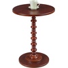 image:imageConvenience Concepts Palm Beach Spindle Table 1775  Traditional Round End Table for Living Room Turned Solid Wood Side Table Classic Display Pedestal Table PinkMahogany
