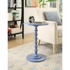 image:imageConvenience Concepts Palm Beach Spindle Table 1775  Traditional Round End Table for Living Room Turned Solid Wood Side Table Classic Display Pedestal Table PinkLight Blue