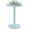 image:imageConvenience Concepts Palm Beach Spindle Table 1775  Traditional Round End Table for Living Room Turned Solid Wood Side Table Classic Display Pedestal Table PinkSea Foam Blue