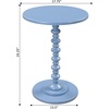 image:imageConvenience Concepts Palm Beach Spindle Table 1775  Traditional Round End Table for Living Room Turned Solid Wood Side Table Classic Display Pedestal Table PinkLight Blue