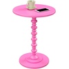 image:imageConvenience Concepts Palm Beach Spindle Table 1775  Traditional Round End Table for Living Room Turned Solid Wood Side Table Classic Display Pedestal Table PinkPink