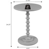 image:imageConvenience Concepts Palm Beach Spindle Table 1775  Traditional Round End Table for Living Room Turned Solid Wood Side Table Classic Display Pedestal Table PinkBlack