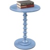 image:imageConvenience Concepts Palm Beach Spindle Table 1775  Traditional Round End Table for Living Room Turned Solid Wood Side Table Classic Display Pedestal Table PinkLight Blue