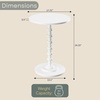 image:imageConvenience Concepts Palm Beach Spindle Table 1775  Traditional Round End Table for Living Room Turned Solid Wood Side Table Classic Display Pedestal Table PinkWhite