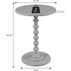 image:imageConvenience Concepts Palm Beach Spindle Table 1775  Traditional Round End Table for Living Room Turned Solid Wood Side Table Classic Display Pedestal Table PinkYellow