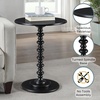 image:imageConvenience Concepts Palm Beach Spindle Table 1775  Traditional Round End Table for Living Room Turned Solid Wood Side Table Classic Display Pedestal Table PinkBlack