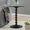 image:imageConvenience Concepts Palm Beach Spindle Table 1775  Traditional Round End Table for Living Room Turned Solid Wood Side Table Classic Display Pedestal Table PinkBlack