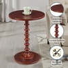 image:imageConvenience Concepts Palm Beach Spindle Table 1775  Traditional Round End Table for Living Room Turned Solid Wood Side Table Classic Display Pedestal Table PinkMahogany