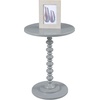 image:imageConvenience Concepts Palm Beach Spindle Table 1775  Traditional Round End Table for Living Room Turned Solid Wood Side Table Classic Display Pedestal Table PinkGrey