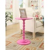 image:imageConvenience Concepts Palm Beach Spindle Table 1775  Traditional Round End Table for Living Room Turned Solid Wood Side Table Classic Display Pedestal Table PinkPink