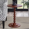 image:imageConvenience Concepts Palm Beach Spindle Table 1775  Traditional Round End Table for Living Room Turned Solid Wood Side Table Classic Display Pedestal Table PinkMahogany