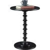 image:imageConvenience Concepts Palm Beach Spindle Table 1775  Traditional Round End Table for Living Room Turned Solid Wood Side Table Classic Display Pedestal Table PinkBlack