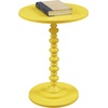 image:imageConvenience Concepts Palm Beach Spindle Table 1775  Traditional Round End Table for Living Room Turned Solid Wood Side Table Classic Display Pedestal Table PinkYellow