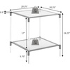 image:imageConvenience Concepts Royal Crest Acrylic Glass Square End Table 2025  Modern 2Tier Tempered Glass Living Room Side Table with Storage Shelf Gold Chrome Frame Table with Acrylic Legs Glass Gold