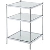 image:imageConvenience Concepts Royal Crest End Table Chrome  GlassChrome  Glass