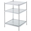 image:imageConvenience Concepts Royal Crest End Table Chrome  GlassChrome  Glass