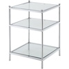 image:imageConvenience Concepts Royal Crest End Table Chrome  GlassChrome  Glass