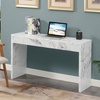 image:imageNorthfield Entryway Hall Console TableDeskWhite Faux Marble