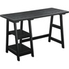 image:imageConvenience Concepts 090107ES Trestle Desk EspressoBlack