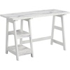White Faux Marble/White