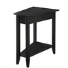 image:imageConvenience Concepts American Heritage Wedge End Table 24  Classic Living Room Table with Storage Shelf Side Table for Family Room Bedside Table EspressoBlack