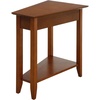 image:imageConvenience Concepts American Heritage Wedge End Table 24  Classic Living Room Table with Storage Shelf Side Table for Family Room Bedside Table EspressoCherry