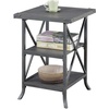 image:imageConvenience Concepts Brookline End Table Charcoal Gray  Slate Gray FrameCharcoal GraySlate Gray Frame