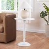 image:imageConvenience Concepts Classic Accents Amelia Spindle Table 18  Traditional Solid Wood Round Side Accent Display Pedestal for Transitional Living Room Entryway Hallway or Bedroom BlackWhite