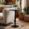 image:imageConvenience Concepts Classic Accents Amelia Spindle Table 18  Traditional Solid Wood Round Side Accent Display Pedestal for Transitional Living Room Entryway Hallway or Bedroom BlackBlack