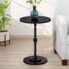 image:imageConvenience Concepts Classic Accents Sanibel Beach Spindle Table 1775  Traditional Round End Table for Living Room Turned Solid Wood Side Table Classic Display Pedestal Table WhiteBlack